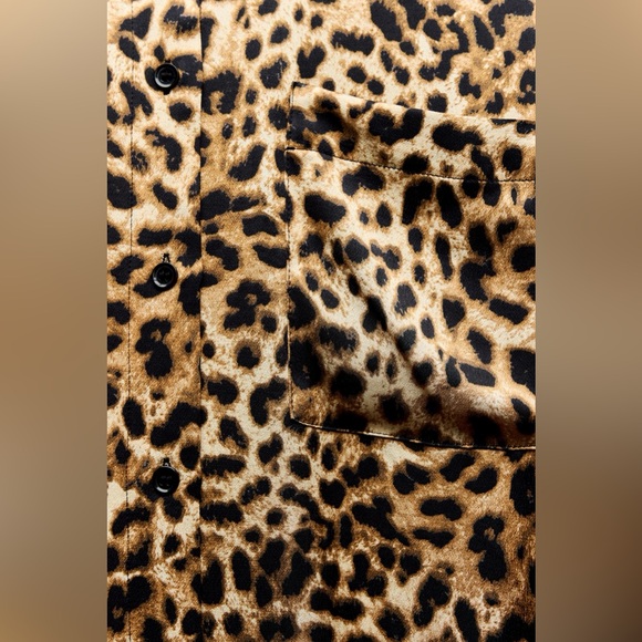 Zara ZW Collection Oversized Animal Print Boho Shirt Size XS - Picture 3 of 11